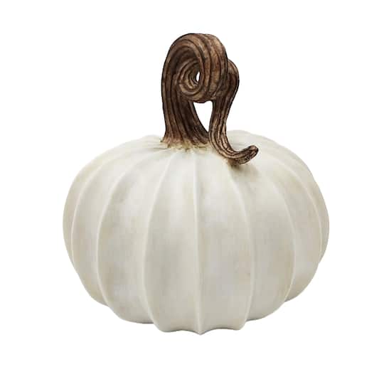 8" White Pumpkin Tabletop Décor by Ashland®